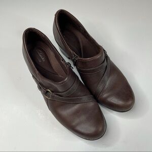 Clarks Genette Arc Clogs Brown Size 8